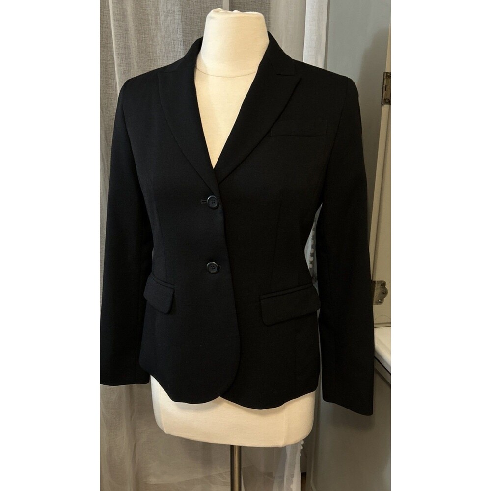 Pendleton Blazer Black Wool Two Button Jacket Womens Size 6